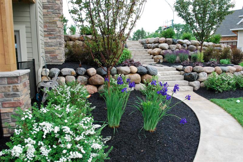 High end landscape retaining walls from Heins Nursery