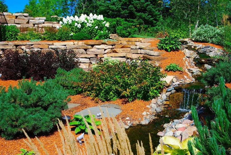 High end landscape retaining walls from Heins Nursery