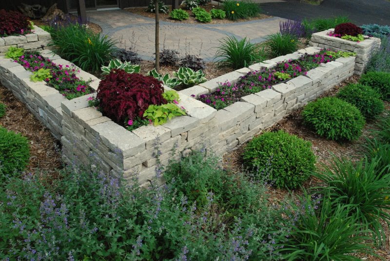 High end landscape retaining walls from Heins Nursery