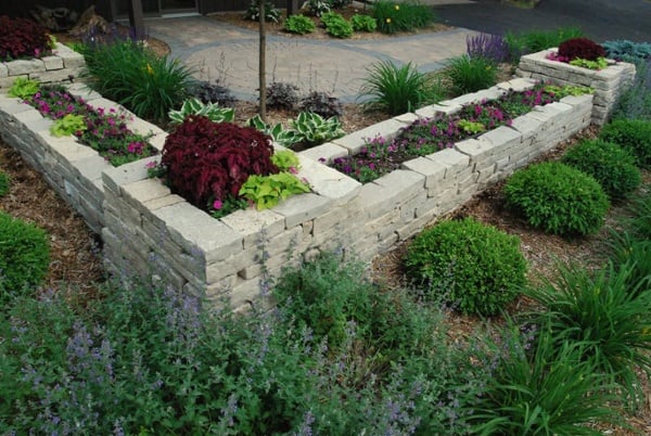 High end landscape retaining walls from Heins Nursery