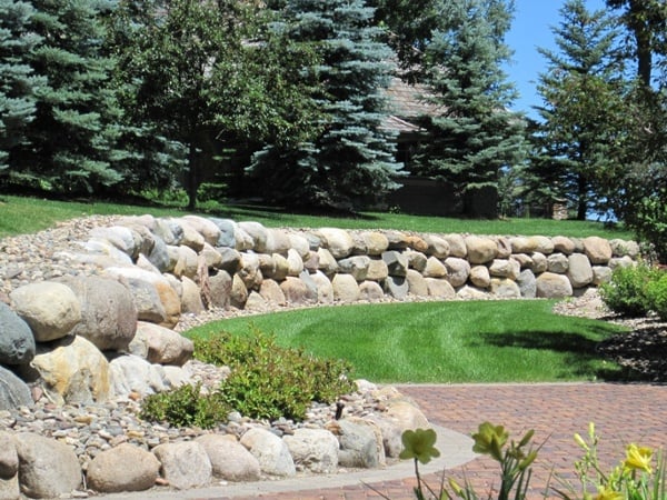 High end landscape retaining walls from Heins Nursery