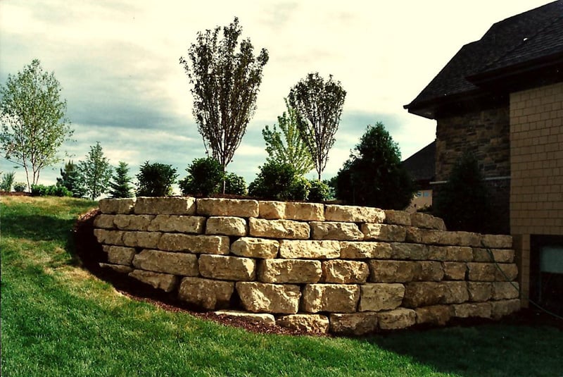 High end landscape retaining walls from Heins Nursery