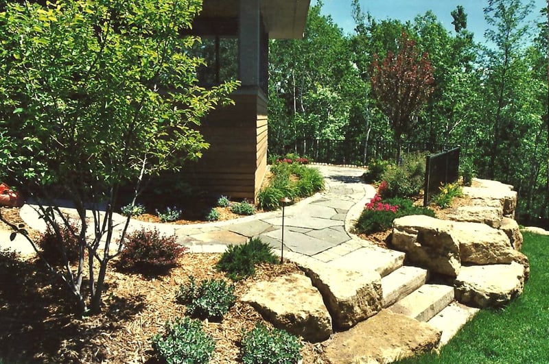 High end landscape retaining walls from Heins Nursery