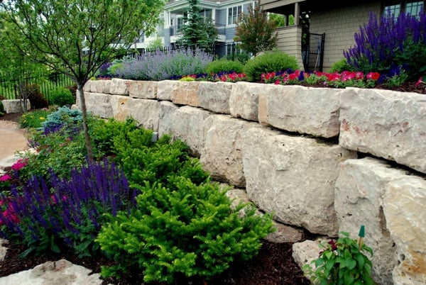 High end landscape retaining walls from Heins Nursery