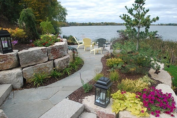 High end landscape retaining walls from Heins Nursery