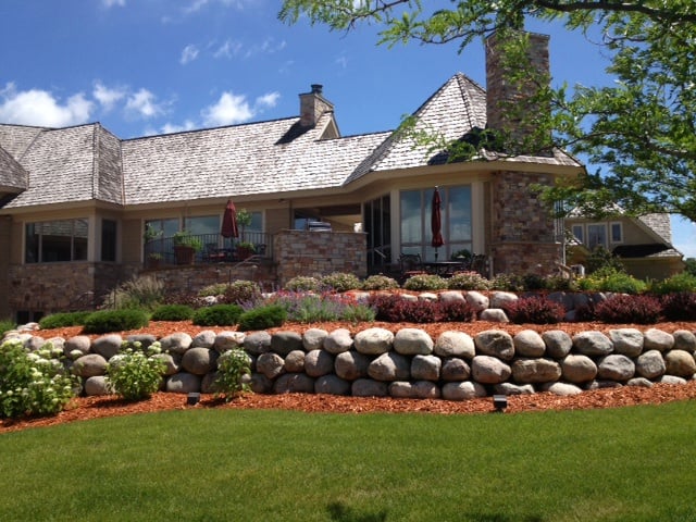 High end landscape retaining walls from Heins Nursery