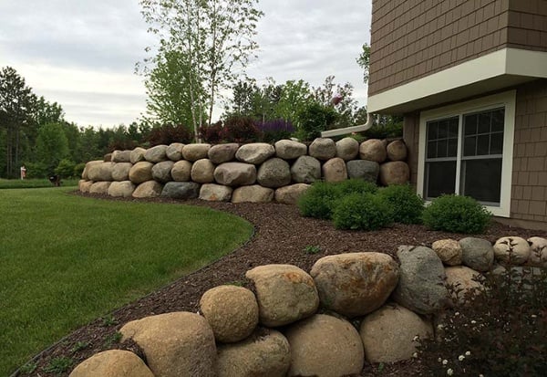 High end landscape retaining walls from Heins Nursery